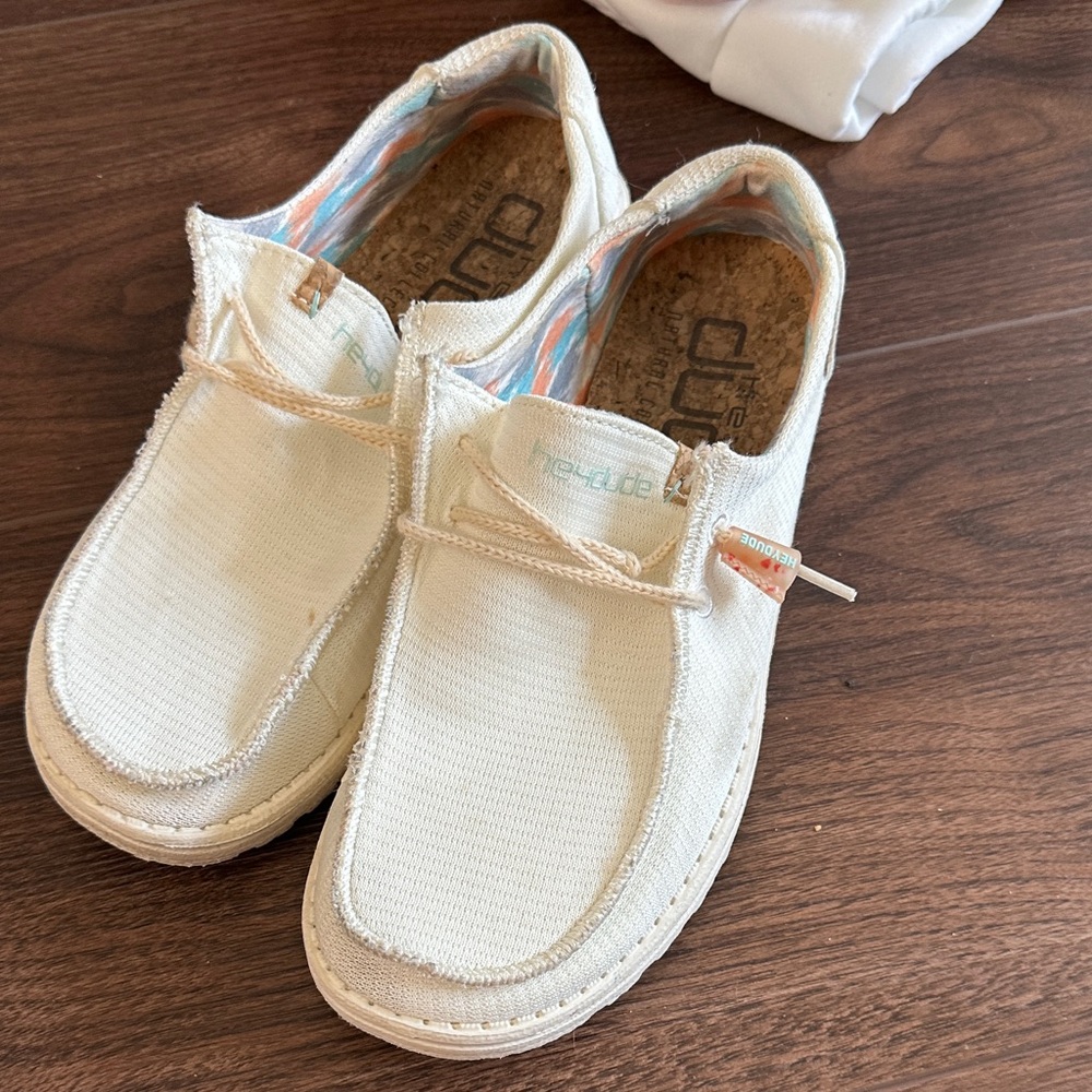 Hey Dude Kids' Cream Moccasins